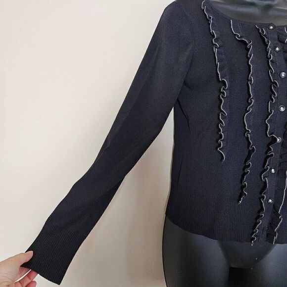 Ann Taylor Loft Ruffled Button Down - Picture 3 of 7